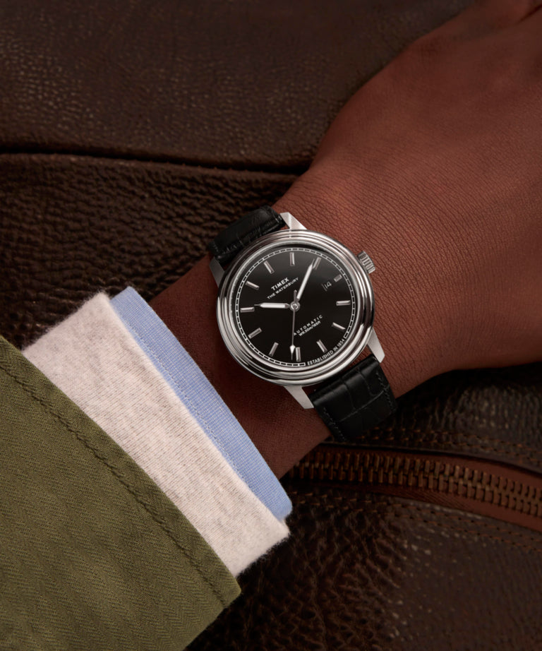 TW2Y23000 Waterbury Metropolitan Automatic 41mm Leather Strap Watch  Primary Wrist Image