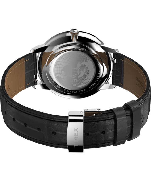 TW2Y23100 Waterbury Metropolitan Sub-Second 39mm Leather Strap Watch  Caseback with Attachment Image