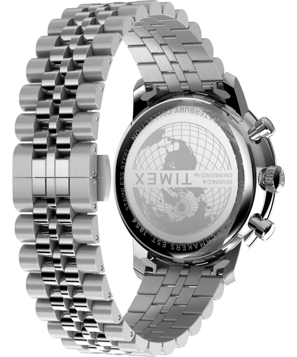 TW2Y23400 Waterbury Metropolitan Chronograph 41mm Stainless Steel Bracelet Watch Caseback with Attachment Image