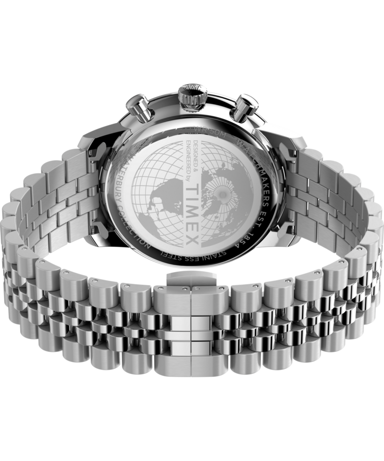 TW2Y23400 Waterbury Metropolitan Chronograph 41mm Stainless Steel Bracelet Watch Caseback with Attachment Image