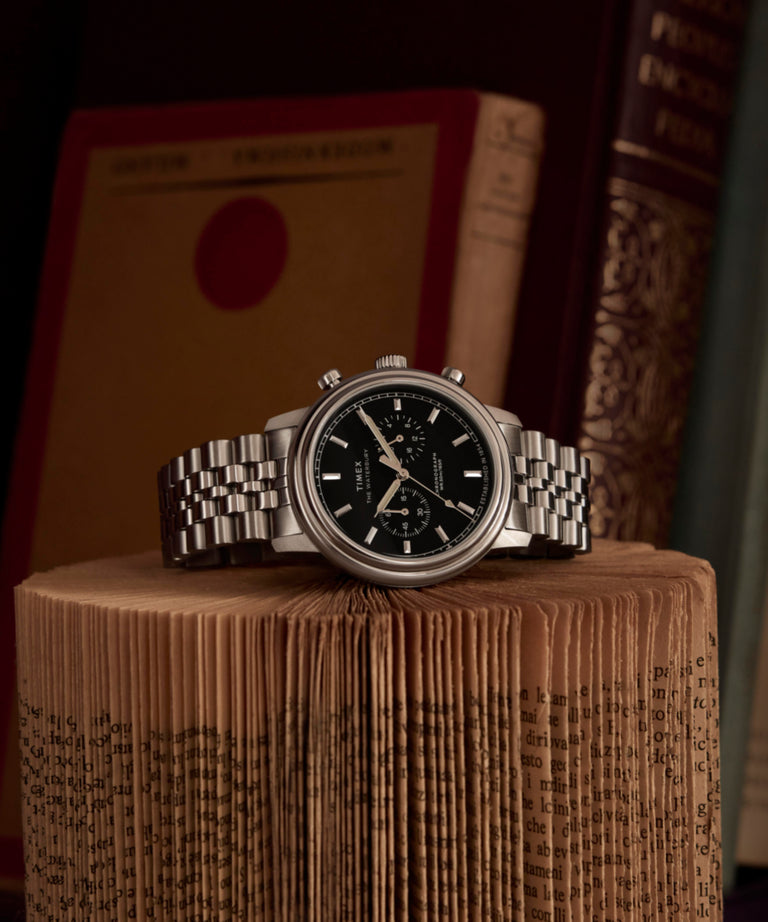 TW2Y23400 Waterbury Metropolitan Chronograph 41mm Stainless Steel Bracelet Watch Campaign Key Silhouettes (Beauty shots) Image