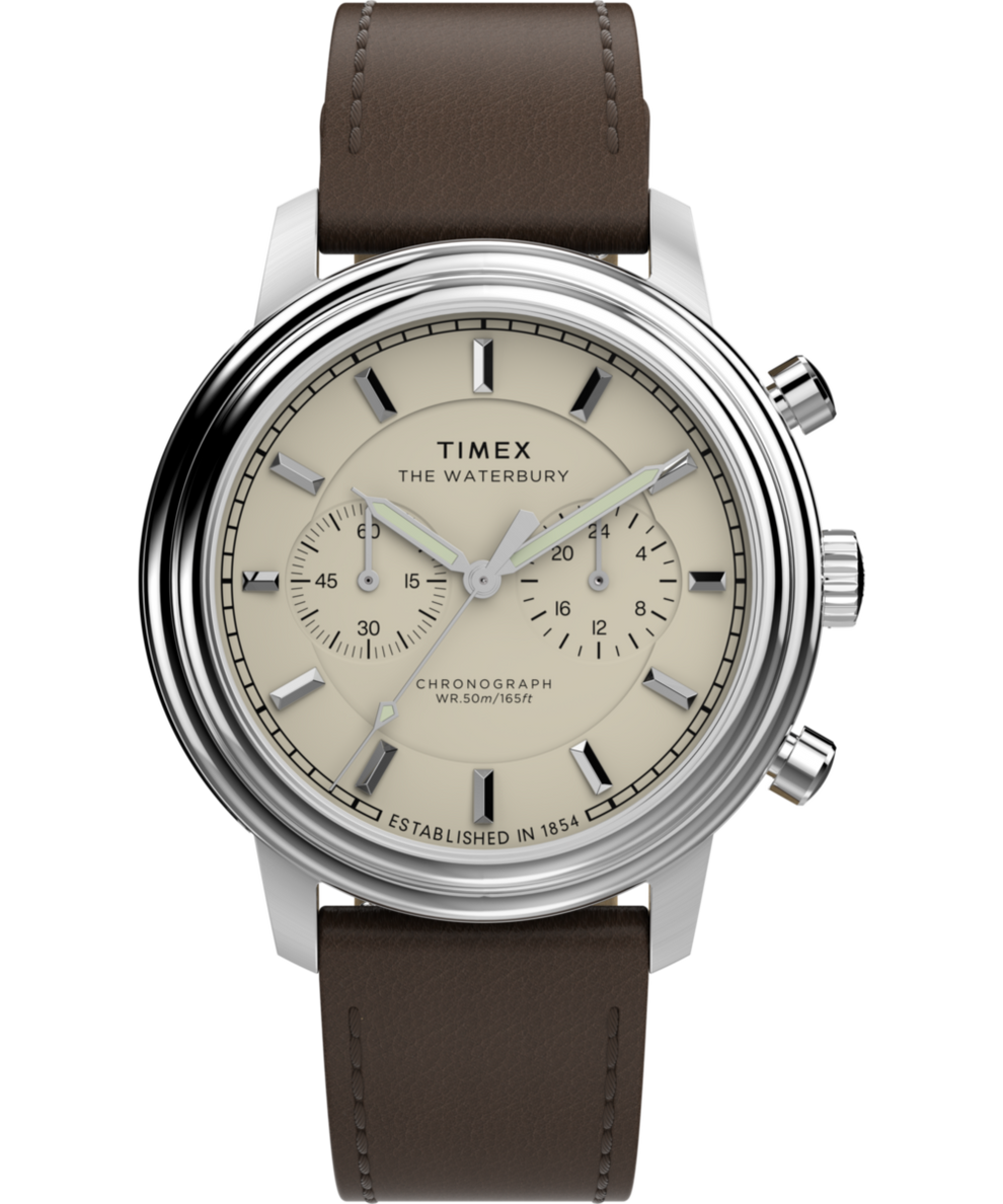 TW2Y23500 Waterbury Metropolitan Chronograph 41mm Leather Strap Watch  Primary Image