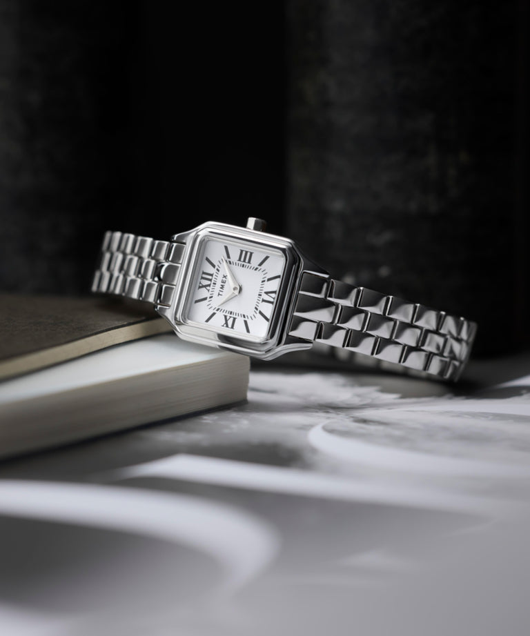 TW2Y23800 Addison 23mm Stainless Steel Bracelet Watch Campaign Key Silhouettes (Beauty shots) Image