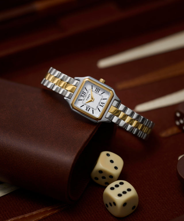 TW2Y23900 Addison 23mm Stainless Steel Bracelet Watch Campaign Key Silhouettes (Beauty shots) Image