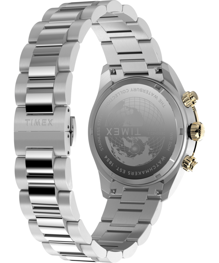 TW2Y24000 Waterbury Heritage Chronograph 39mm Stainless Steel Bracelet Watch   Caseback with Attachment Image