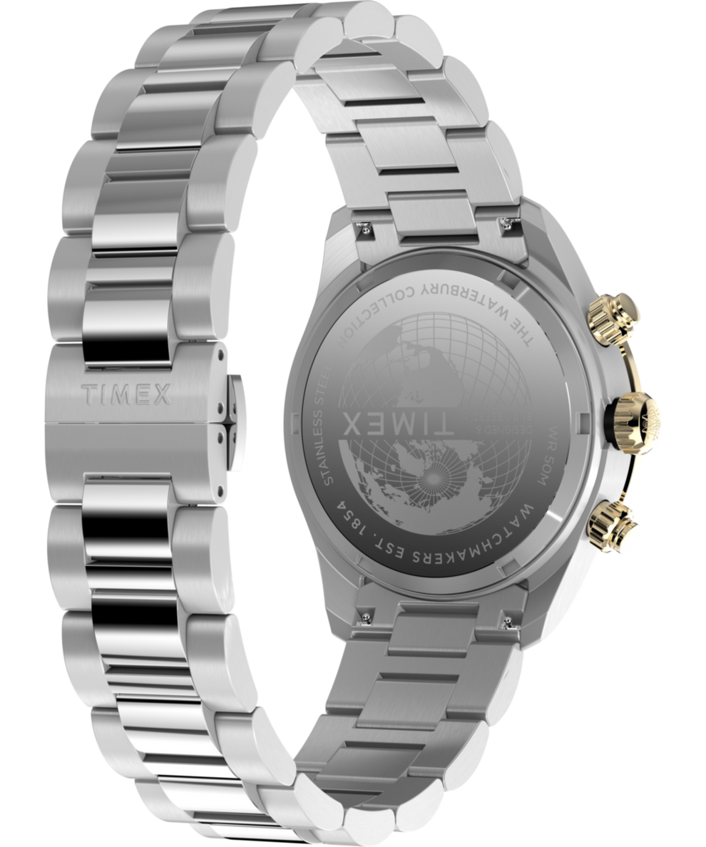 TW2Y24000 Waterbury Heritage Chronograph 39mm Stainless Steel Bracelet Watch   Caseback with Attachment Image