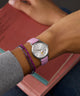 TW2Y26000 Peanuts® x Timex Transcend Snoopy Hug 31mm Leather Strap Watch Primary Wrist Image
