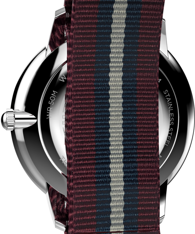 TW2Y27600 Waterbury Metropolitan Sub-Second 39mm Fabric Strap Watch Caseback Image