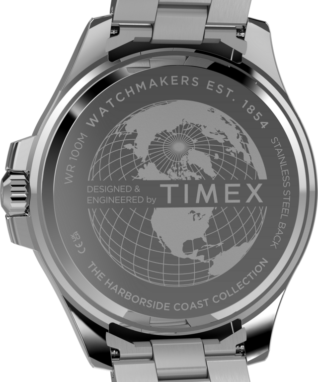 TW2Y33300 Harborside Coast Multifunction 43mm Stainless Steel Bracelet Watch Caseback Image