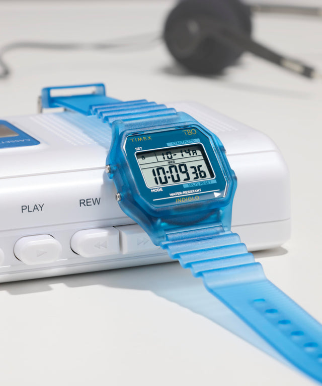 TW2Y34200 Timex T80 34mm Resin Watch Strap Campaign Key Silhouettes (Beauty shots) Image