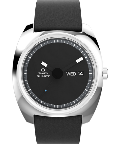 TW2Y34500 Q Timex® 1975 Enigma 37mm Leather Strap Watch Primary Image