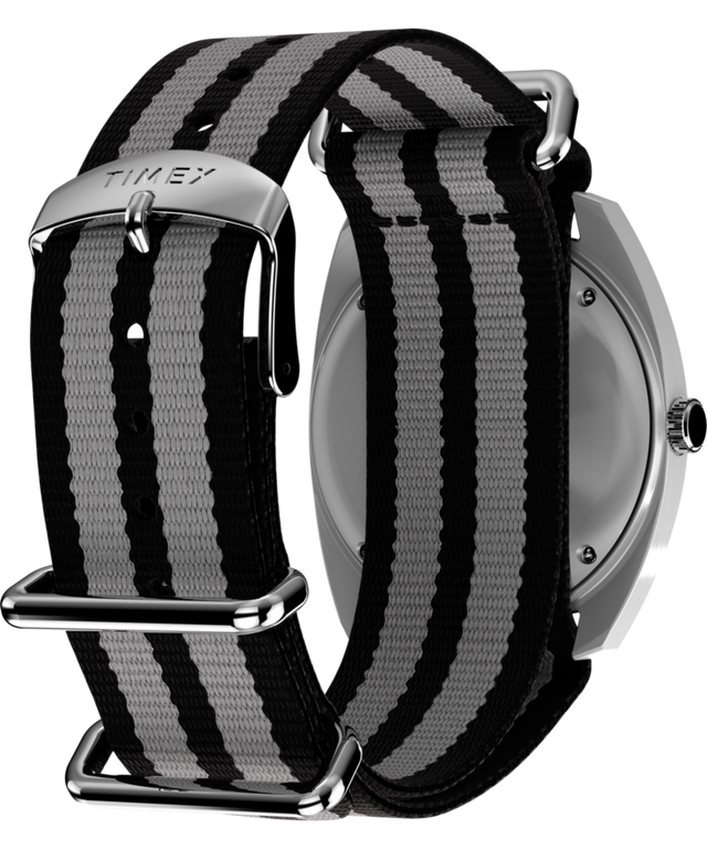 TW2Y34600 Q Timex® 1975 Enigma 37mm Fabric Strap Watch Caseback with Attachment Image
