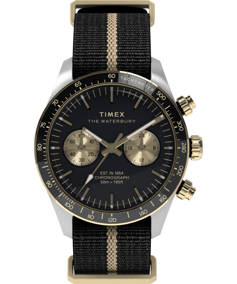 TW2Y35400 Waterbury Heritage Chronograph 39mm Fabric Strap Watch Primary Image