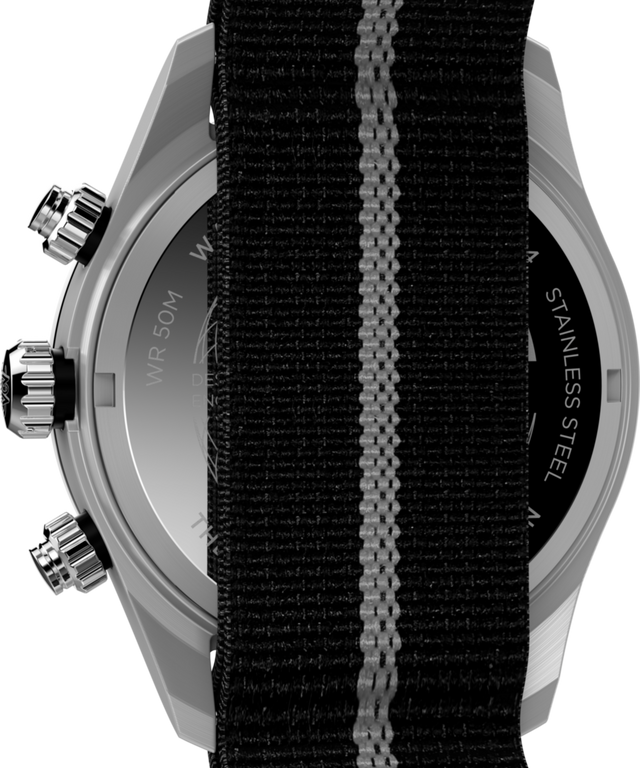 TW2Y35500 Waterbury Heritage Chronograph 39mm Fabric Strap Watch Caseback Image