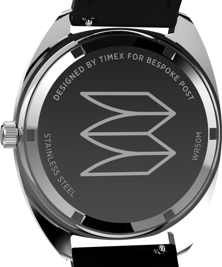 TW2Y36000 Timex x Bespoke Post 36mm Fabric Strap Watch Caseback Image