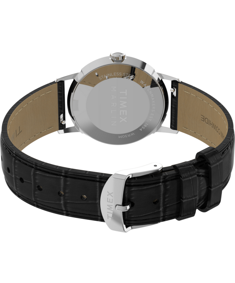 TW2Y37600 Marlin® Quartz 34mm Leather Strap Watch Caseback with Attachment Image