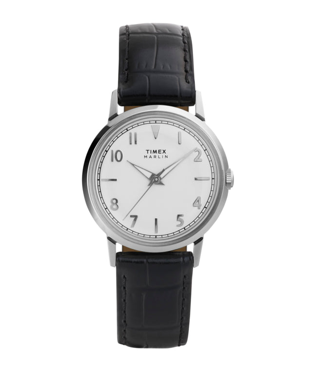 TW2Y37600 Marlin® Quartz 34mm Leather Strap Watch Indiglo On