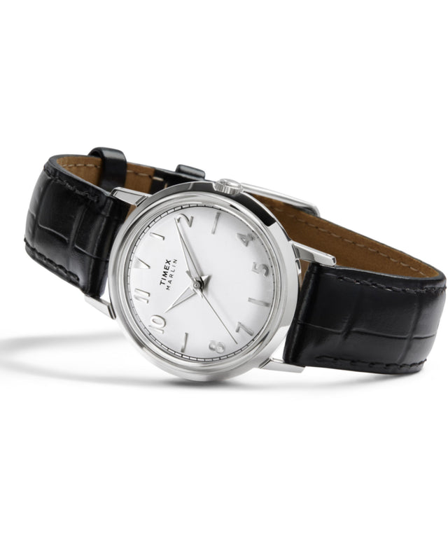 TW2Y37600 Marlin® Quartz 34mm Leather Strap Watch Campaign Key Silhouettes (Beauty shots) Image