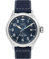 TW2Y38800 Timex x Pan Am® Waterbury Automatic Ace 41mm Leather Strap Watch Primary Image