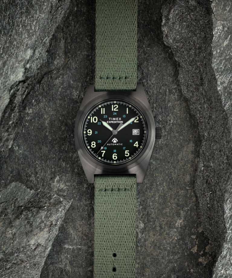 TW2Y39800 Expedition® Capstone Automatic 39mm Eco-Conscious Fabric Strap Watch Campaign Key Silhouettes (Beauty shots) Image