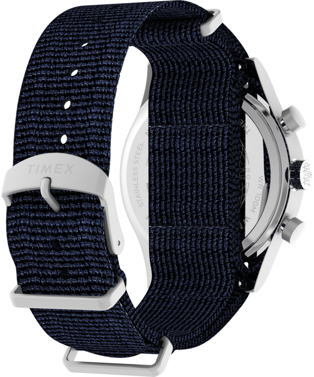TW2Y40800 Waterbury Traditional Fly Back Chronograph 43mm Fabric Strap Watch Caseback with Attachment Image