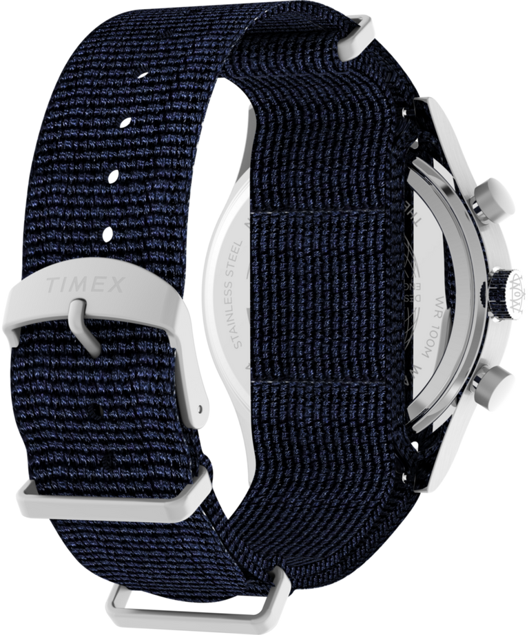 TW2Y40800 Waterbury Traditional Fly Back Chronograph 43mm Fabric Strap Watch Caseback with Attachment Image