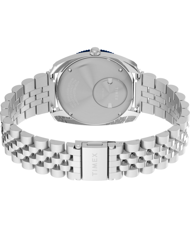 TW2Y44400 Q Timex® 1971 Velocity 36mm Stainless Steel Bracelet Watch Caseback with Attachment Image