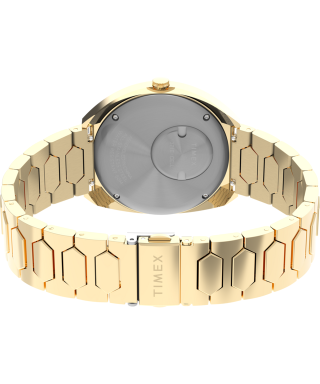 TW2Y45200 Q Timex® 1972 Time Machine Reissue 39mm Stainless Steel Bracelet Watch Caseback with Attachment Image