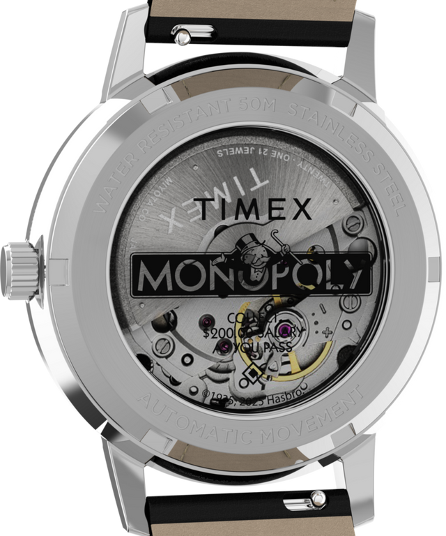 TW2Y46900 Monopoly x Timex Marlin® 38mm Leather Strap Watch Caseback Image