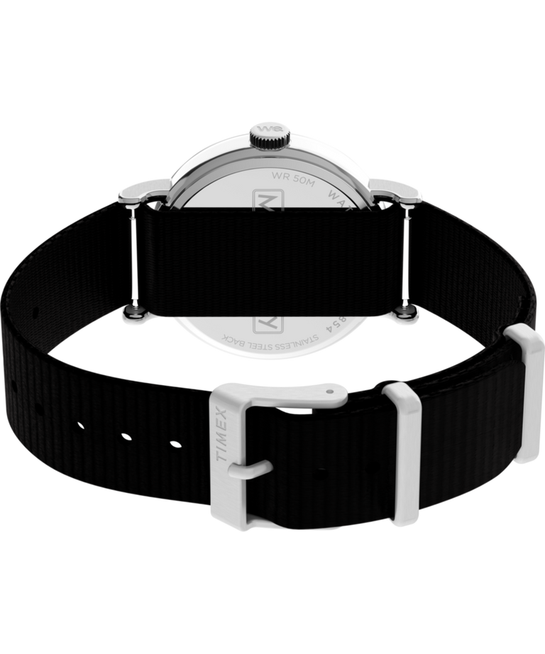 TW2Y47000 Monopoly x Timex Weekender 37mm Fabric Strap Watch Caseback with Attachment Image