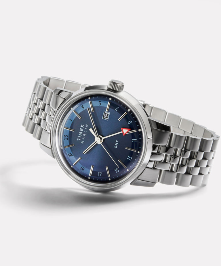 TW2Y47600 Marlin® Quartz GMT 40mm Stainless Steel Bracelet Watch Campaign Key Silhouettes (Beauty shots) Image