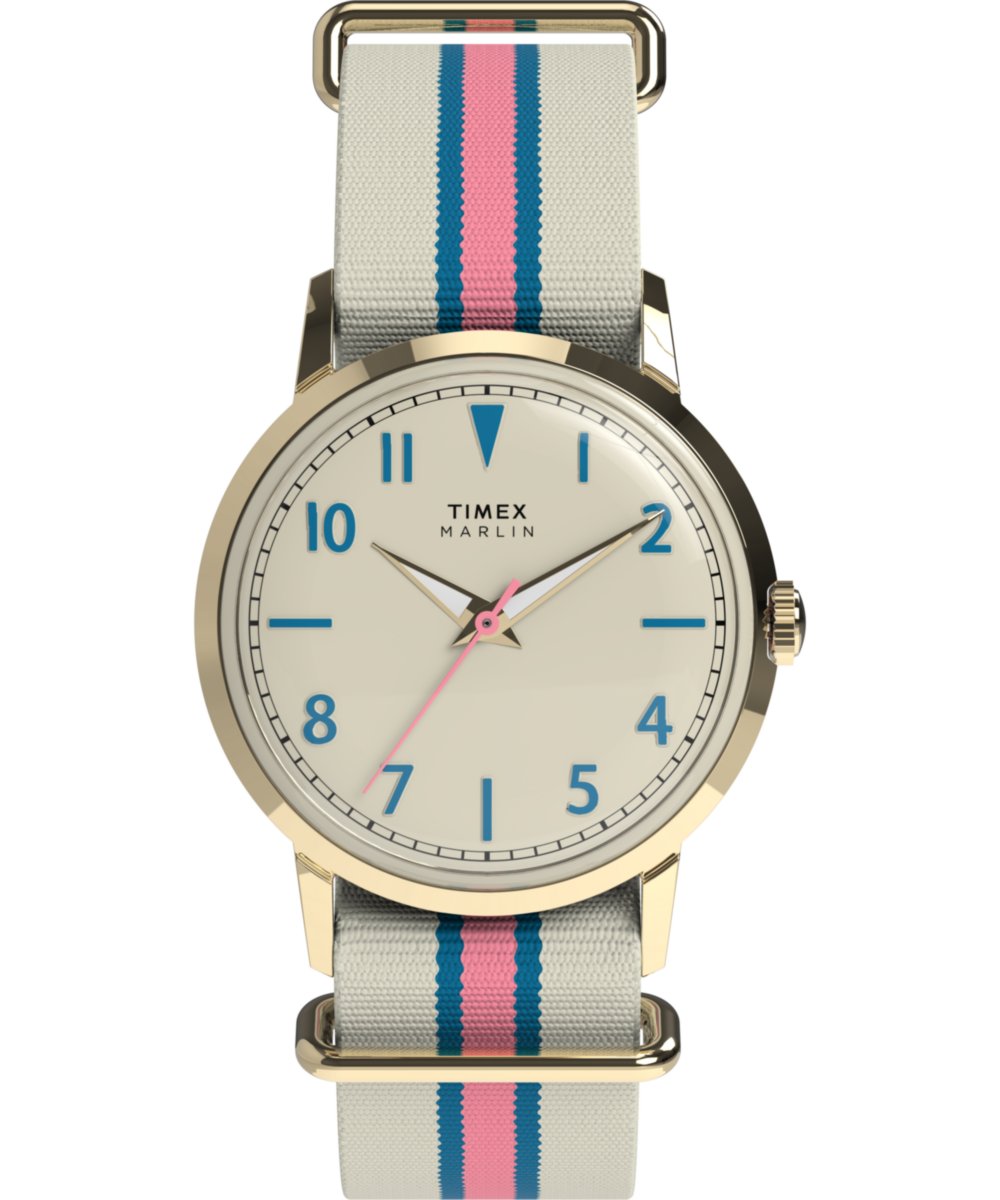 Timex Marlin 34mm Fabric Strap Ladies Quartz Watch - TW2Y49800 - With Code
