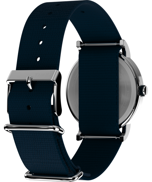 TW2Y51400 Peanuts® x Timex Weekender Baseball 38mm Fabric Strap Watch  Caseback with Attachment Image