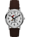TW2Y51500 Peanuts® x Timex Weekender Baseball 38mm Leather Strap Watch  Primary Image