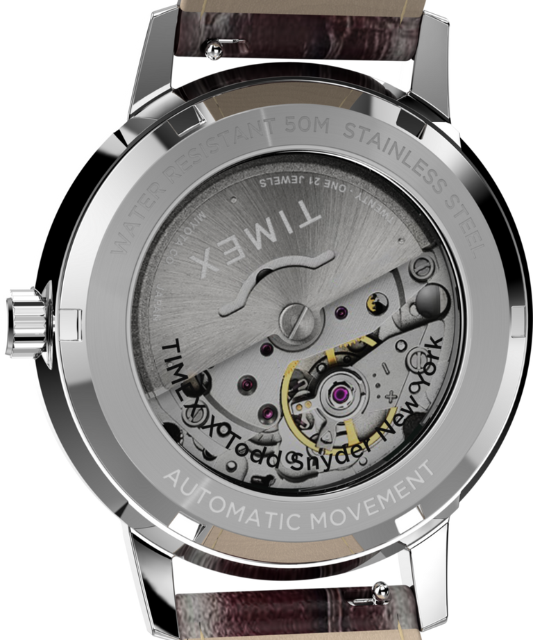 TW2Y51600 Todd Snyder x Timex Olive Marlin® Automatic Caseback Image