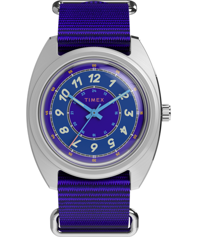 TW2Y52200 Worn & Wound x Timex Whirlpool 37mm Fabric Strap Watch Primary Image