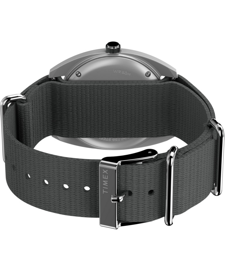 TW2Y52300 Timex x Worn & Wound Storm 37mm Fabric Strap Watch Caseback with Attachment Image