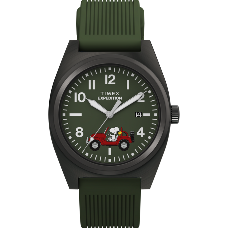 TW2Y52500 Peanuts® x Timex Expedition Snoopy Road Trip 39mm Silicone Strap Watch
 Primary Image