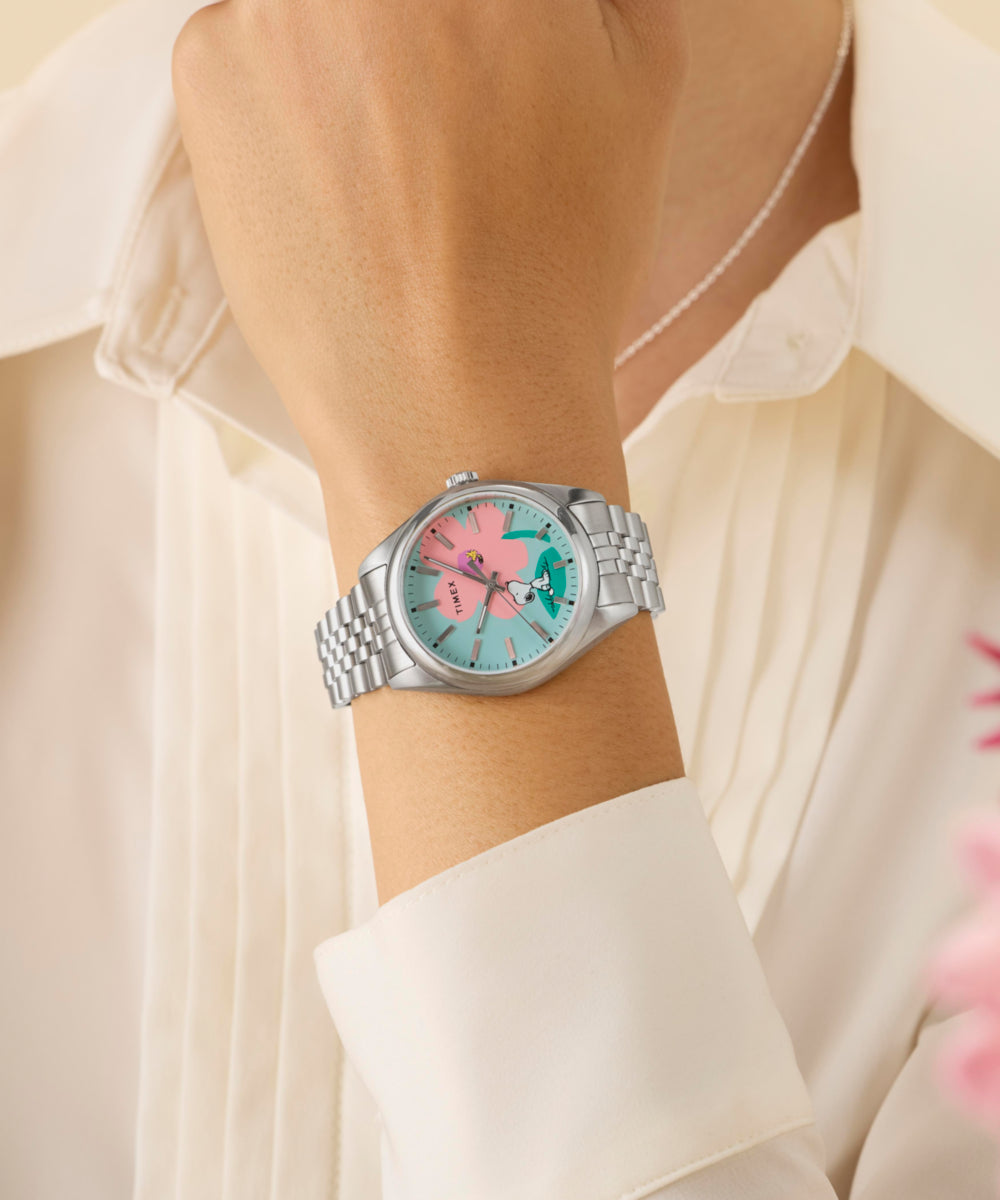 Peanuts® x Timex Legacy Snoopy with Flower Dial 36mm Stainless