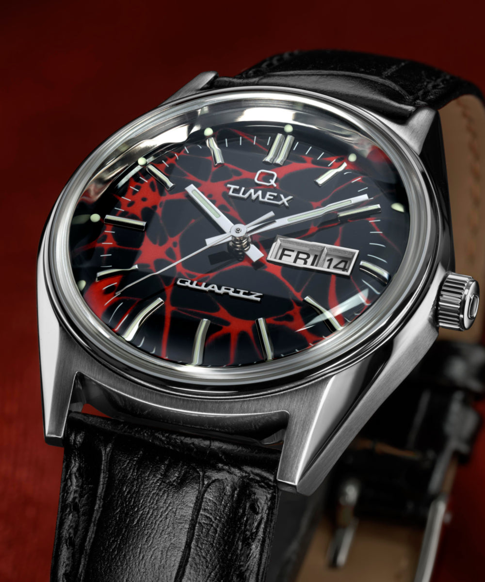 Q Timex 腕時計 Q Timex Red Vega 1978 Reissue 38mm Leather Strap Watch - TW2Y55700