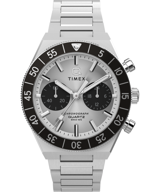 オダイビー　 Q Timex Continental Chronograph 40mm Stainless Steel Bracelet