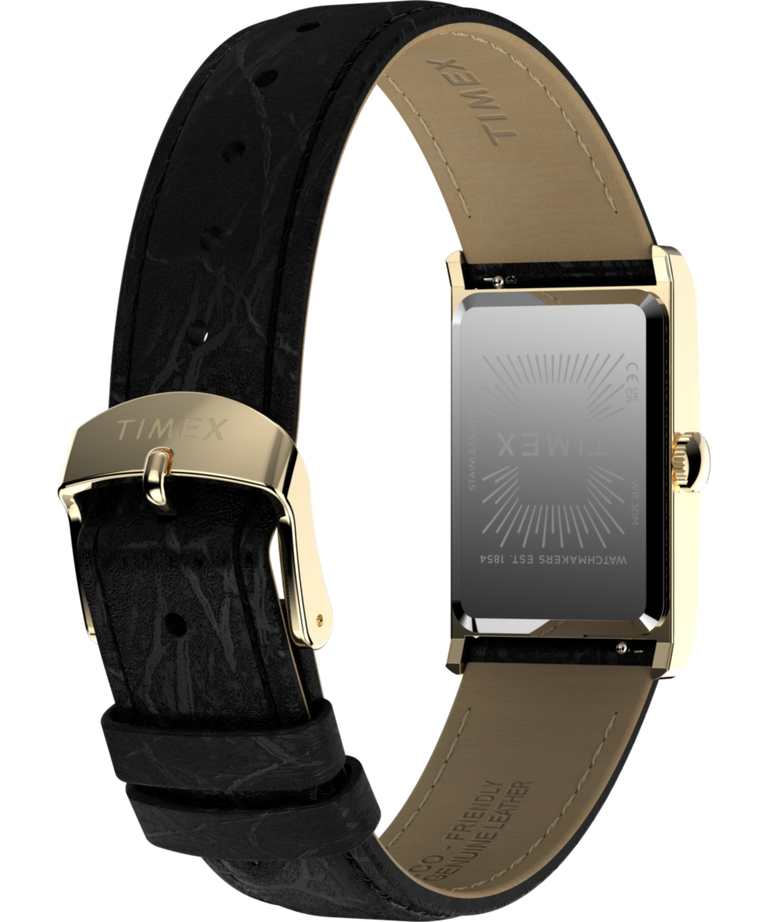 TW2Y56200 Timex 1976 Lexington Reissue 21mm Leather Strap Watch Caseback with Attachment Image