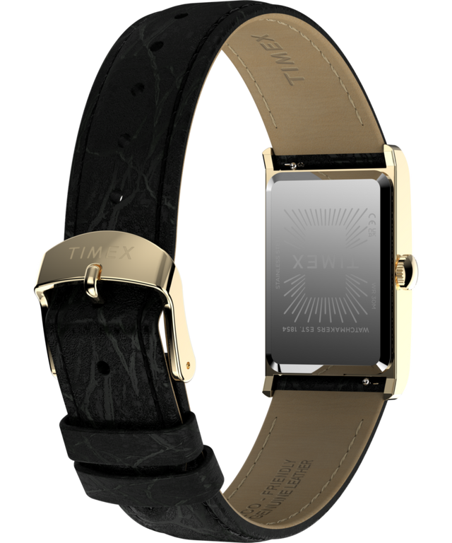 TW2Y56200 Timex 1976 Lexington Reissue 21mm Leather Strap Watch Caseback with Attachment Image