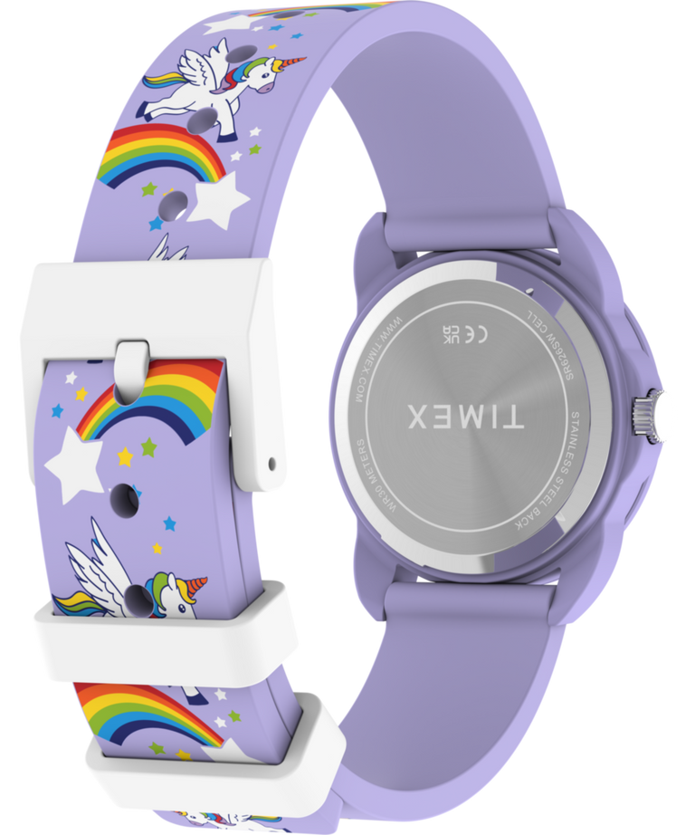 TW2Y59600 Timex Kids Time Teacher 30mm Silicone Strap Watch Caseback with Attachment Image