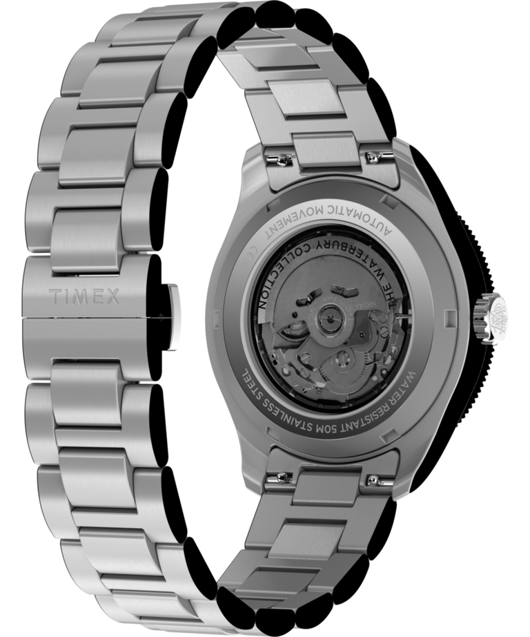 TW2Y60800 Waterbury Heritage Automatic GMT 41.5mm Stainless Steel Bracelet Watch Caseback with Attachment Image