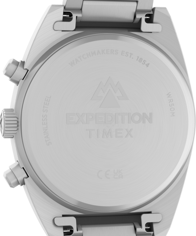 TW2Y61300 Expedition® Capstone Chronograph 41mm Stainless Steel Bracelet Watch  Caseback Image