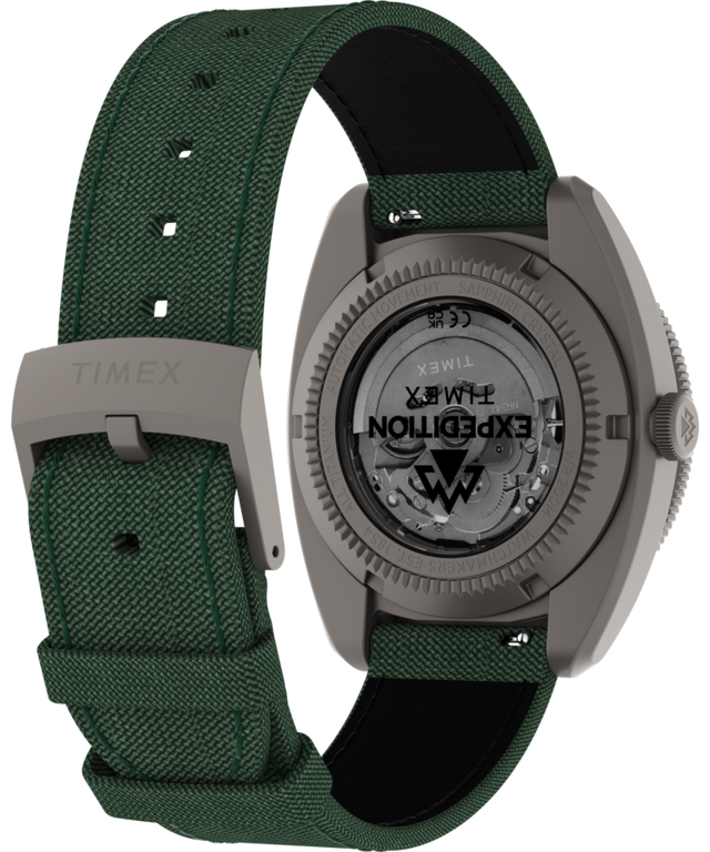 Expedition® Pioneer Titanium Automatic GMT 41mm Fabric Strap Watch