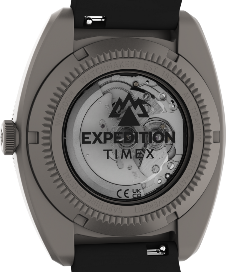 TW2Y63600 Expedition® Pioneer Titanium Automatic 41mm HNBR Synthetic Rubber Strap Watch Caseback Image