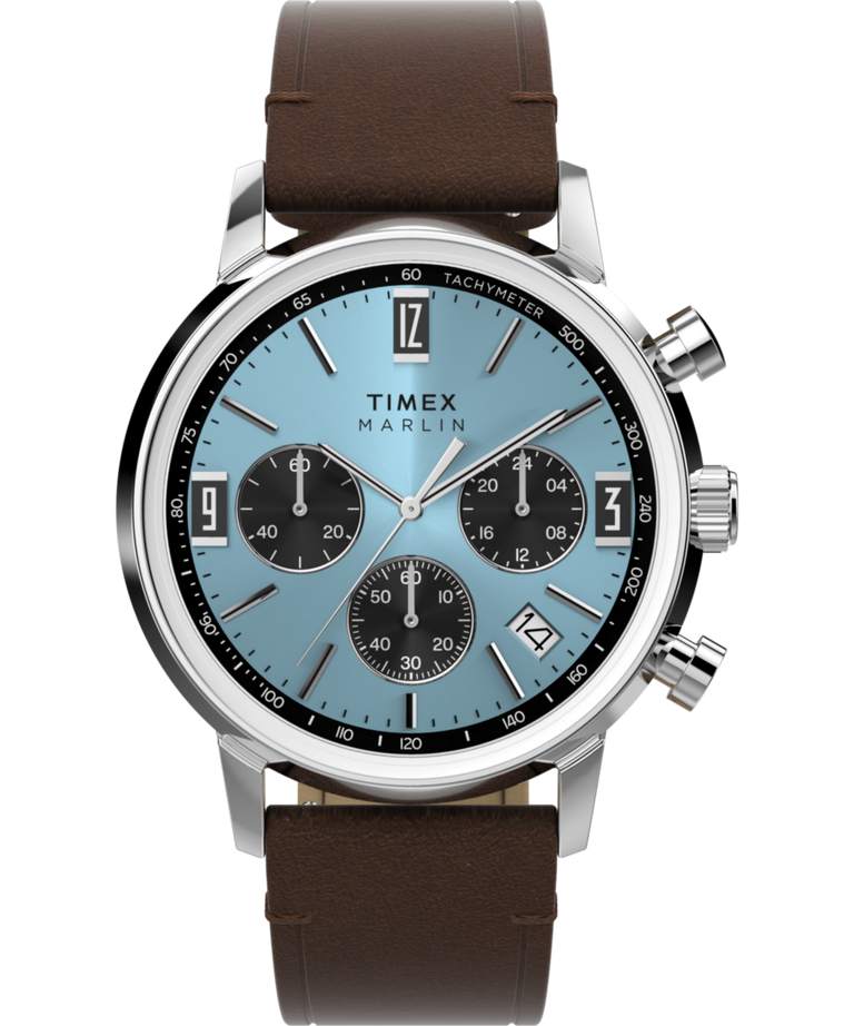 TW2Y66600 Marlin® Chronograph Tachymeter 40mm Leather Strap Watch Primary Image