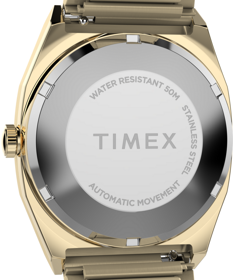 TW2Y67700 Timex® Automatic 1983 E Line 34mm Stainless Steel Expansion Band Watch Caseback Image